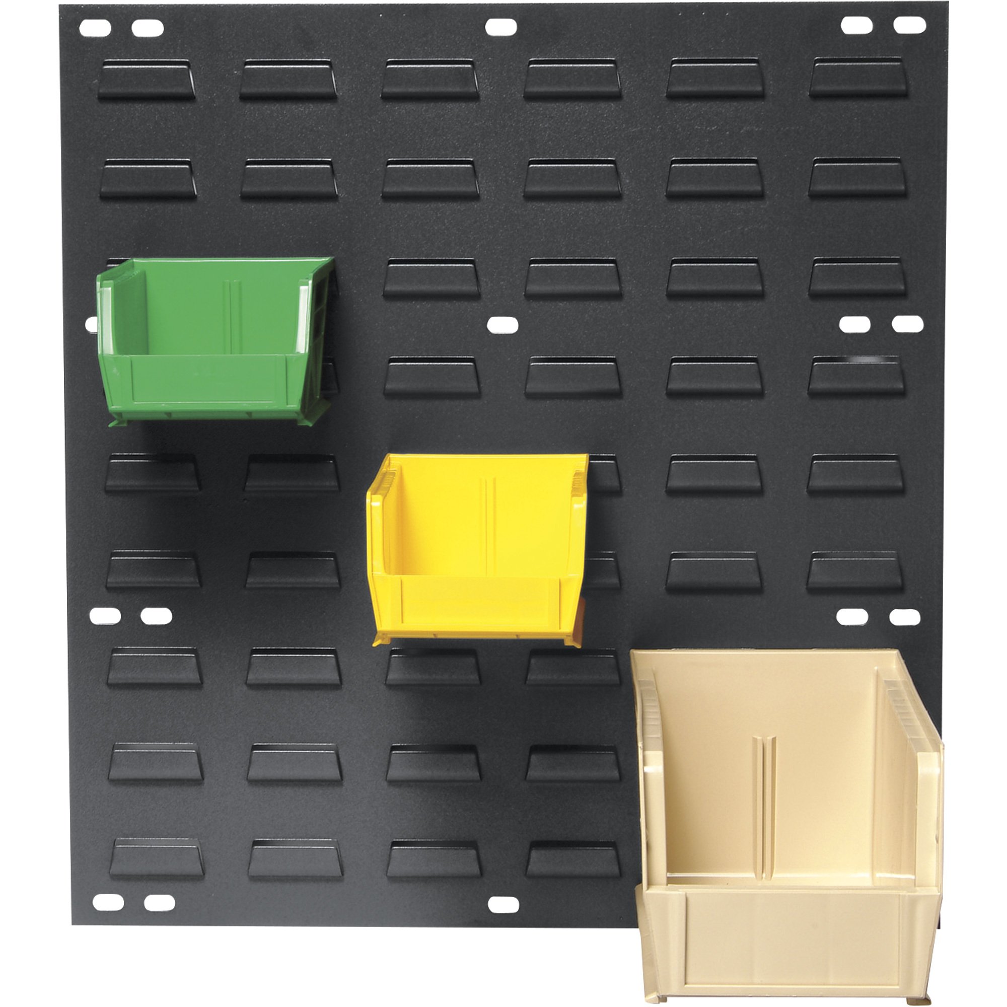 Quantum Storage Louvered Panel with 9 Bins — 18in.L x 19in.H Unit Size, Model# QIP-3619-230-9
